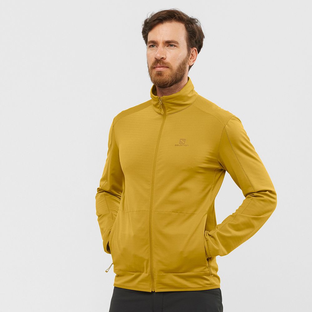 Salomon Singapore Mens Midlayers - Yellow | 05214-NDHP